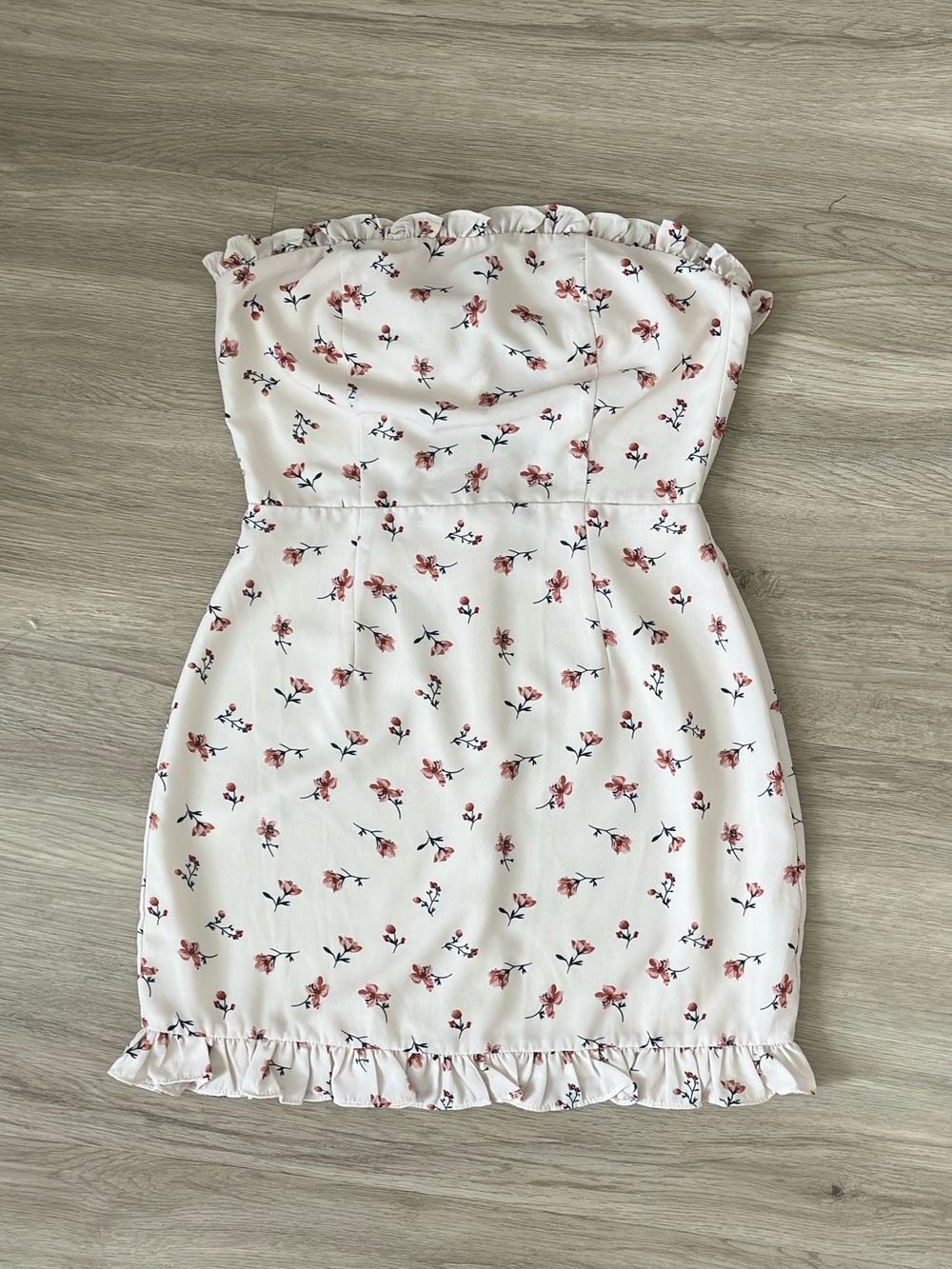 superdown Pink Floral Ruffle Wrap Dress